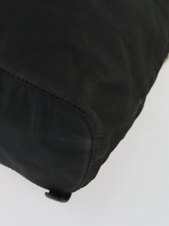 PRADA Backpack Nylon Black Gold Auth ka1273 main image 7